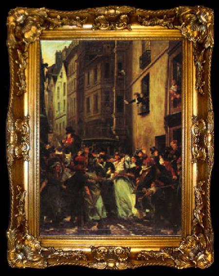 framed  Alfred Dehodencq The Arrest of Charlotte Corday after the Murder of Marat, ta009-2